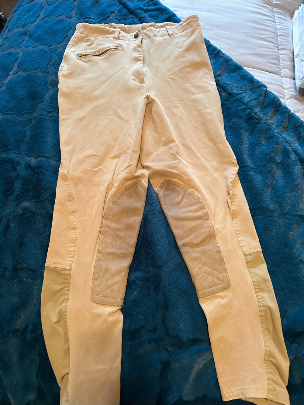 Ariat ladies Tan Riding Breeches with Knee Patches 28L